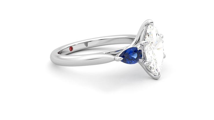 Taylor & Hart Affinity Marquise Engagement Ring 360 degree image 7