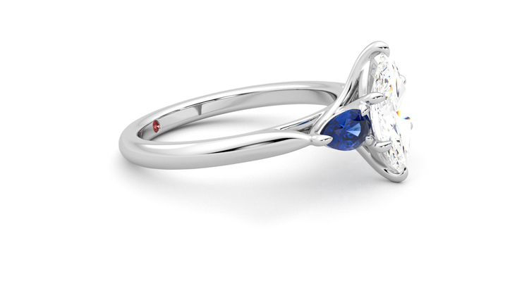 Taylor & Hart Affinity Marquise Engagement Ring 360 degree image 8