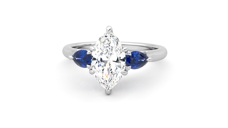 Taylor & Hart Affinity Marquise Engagement Ring 360 degree image 28
