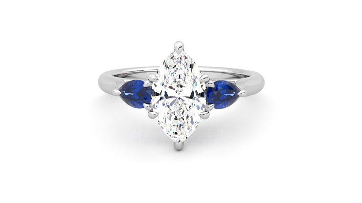 Taylor & Hart Affinity Marquise Engagement Ring 360 degree image 29
