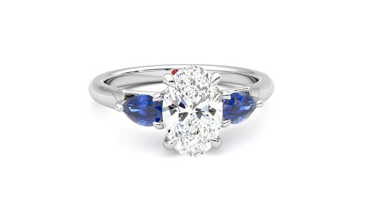 Taylor & Hart Affinity Oval Engagement Ring 360 degree image 2