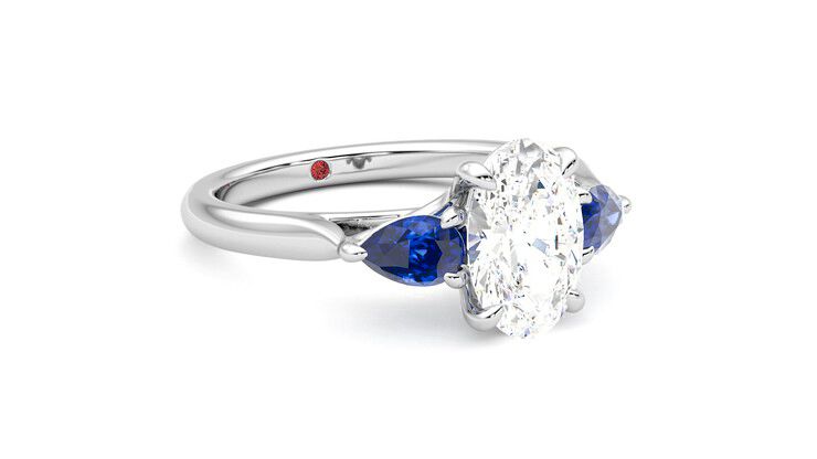 Taylor & Hart Affinity Oval Engagement Ring 360 degree image 4