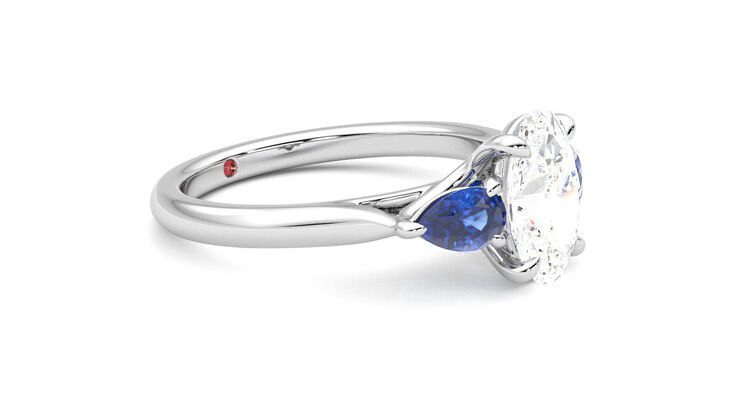 Taylor & Hart Affinity Oval Engagement Ring 360 degree image 6