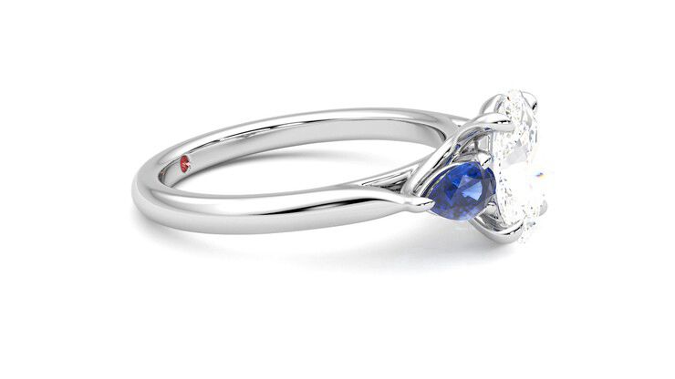 Taylor & Hart Affinity Oval Engagement Ring 360 degree image 7