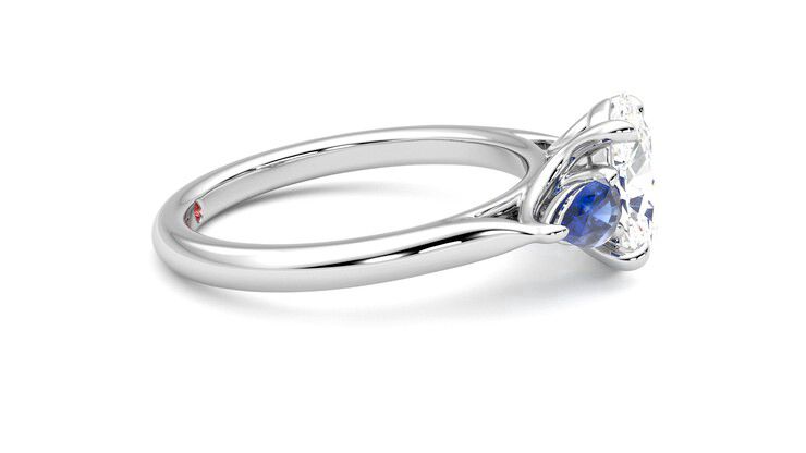 Taylor & Hart Affinity Oval Engagement Ring 360 degree image 8