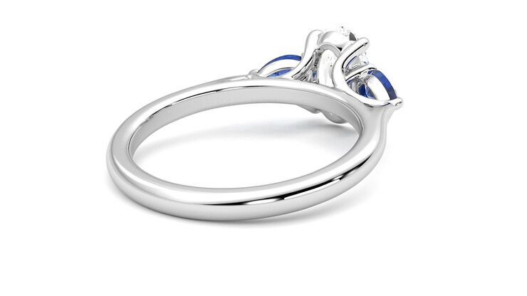 Taylor & Hart Affinity Oval Engagement Ring 360 degree image 12