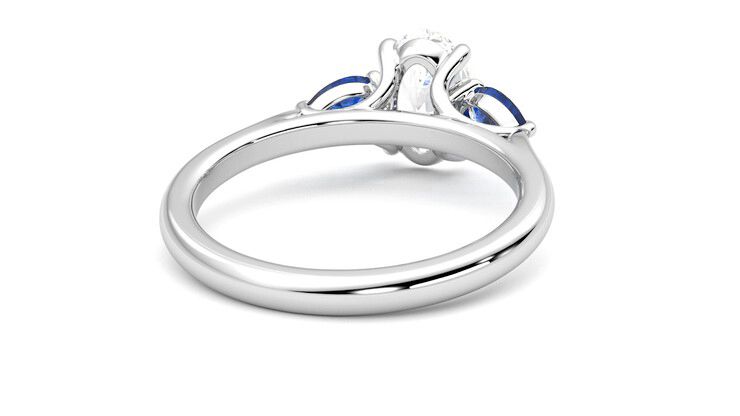 Taylor & Hart Affinity Oval Engagement Ring 360 degree image 13