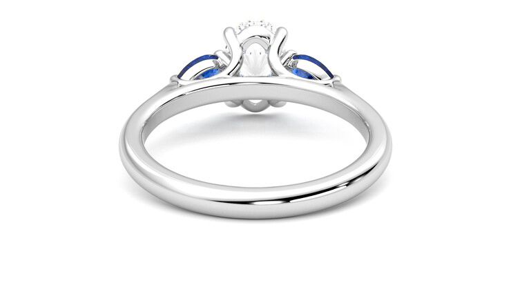 Taylor & Hart Affinity Oval Engagement Ring 360 degree image 14