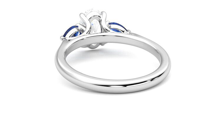 Taylor & Hart Affinity Oval Engagement Ring 360 degree image 15