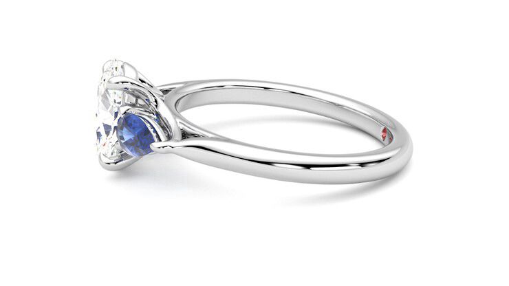 Taylor & Hart Affinity Oval Engagement Ring 360 degree image 20