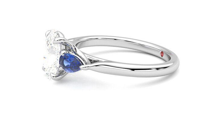 Taylor & Hart Affinity Oval Engagement Ring 360 degree image 21