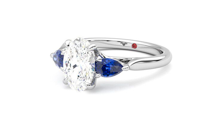 Taylor & Hart Affinity Oval Engagement Ring 360 degree image 24