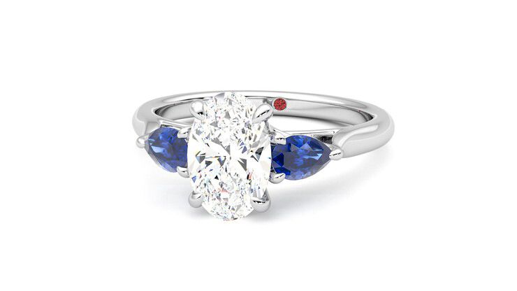 Taylor & Hart Affinity Oval Engagement Ring 360 degree image 26