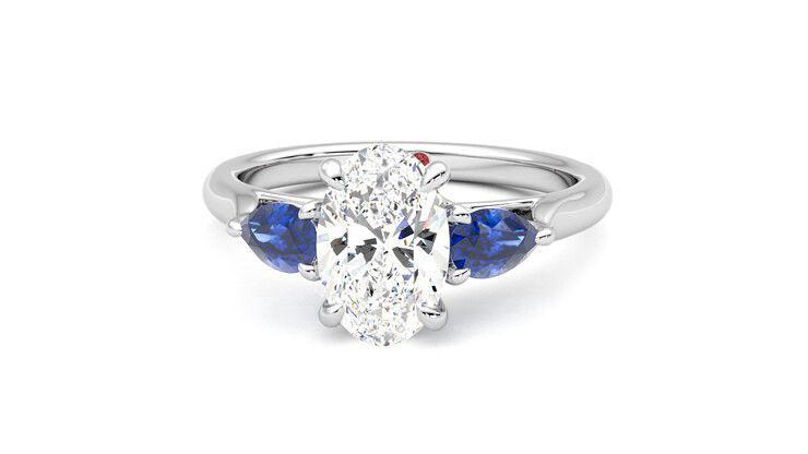 Taylor & Hart Affinity Oval Engagement Ring 360 degree image 27