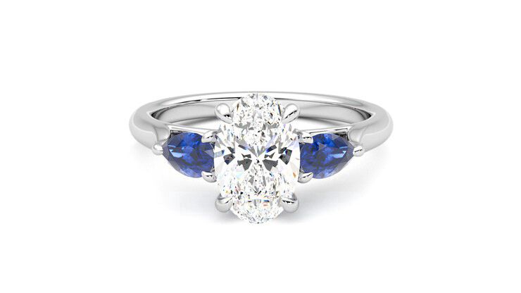 Taylor & Hart Affinity Oval Engagement Ring 360 degree image 28
