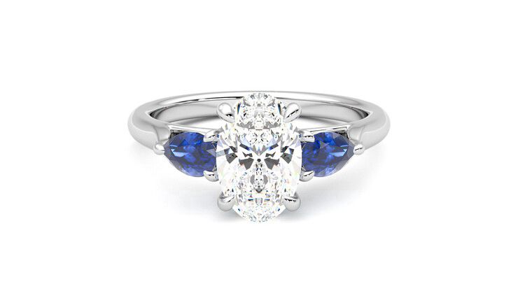 Taylor & Hart Affinity Oval Engagement Ring 360 degree image 29