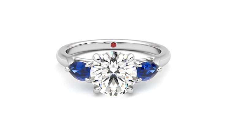 Taylor & Hart Affinity Round Engagement Ring 360 degree image 0