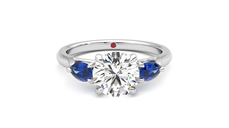 Taylor & Hart Affinity Round Engagement Ring 360 degree image 1