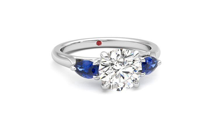 Taylor & Hart Affinity Round Engagement Ring 360 degree image 3
