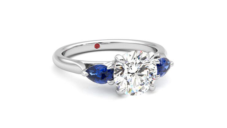 Taylor & Hart Affinity Round Engagement Ring 360 degree image 4