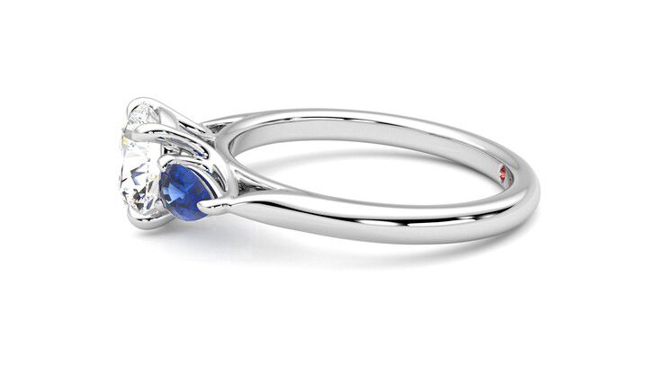 Taylor & Hart Affinity Round Engagement Ring 360 degree image 21
