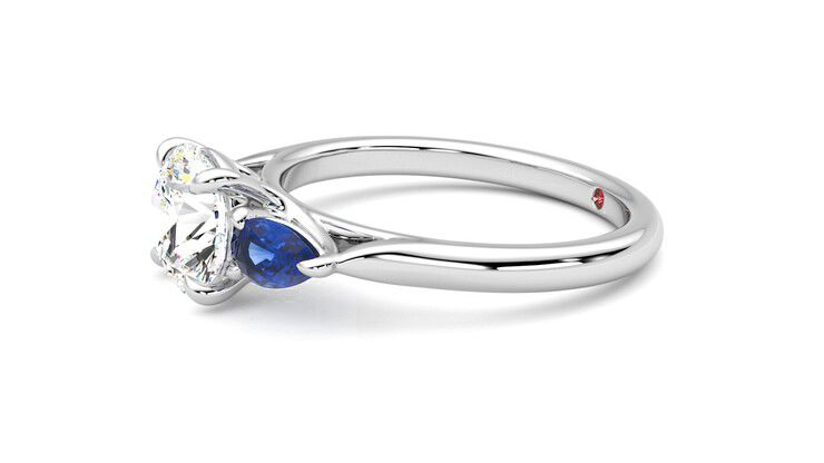 Taylor & Hart Affinity Round Engagement Ring 360 degree image 22