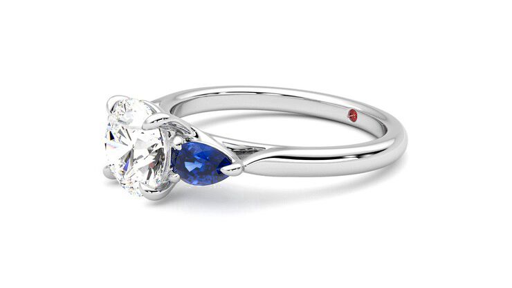 Taylor & Hart Affinity Round Engagement Ring 360 degree image 23