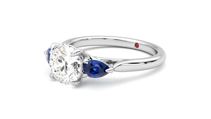 Taylor & Hart Affinity Round Engagement Ring 360 degree image 24