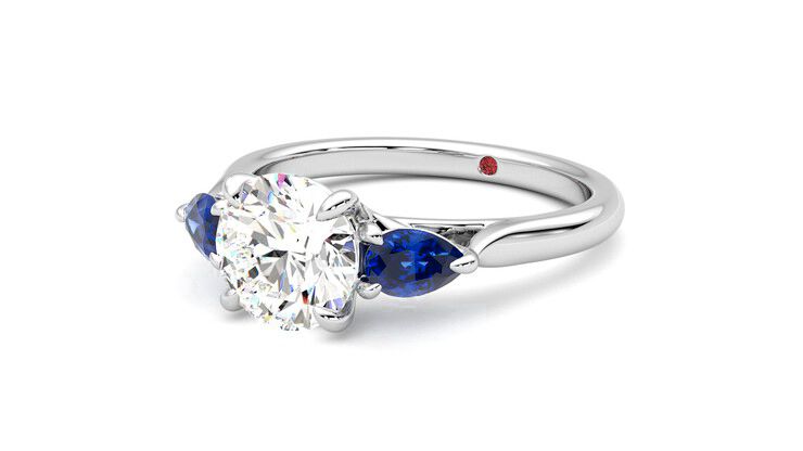 Taylor & Hart Affinity Round Engagement Ring 360 degree image 25