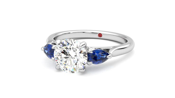 Taylor & Hart Affinity Round Engagement Ring 360 degree image 26