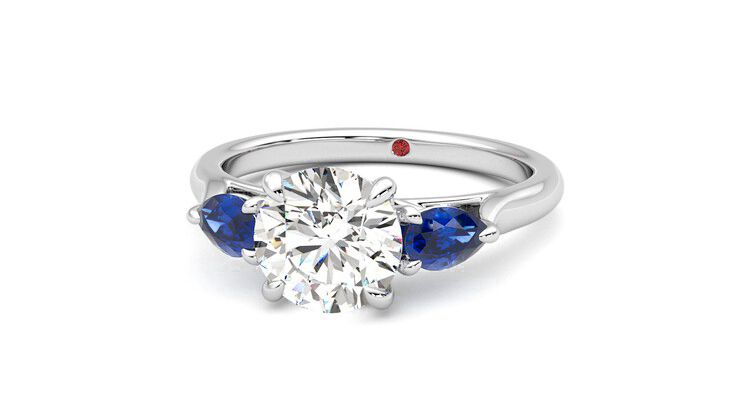 Taylor & Hart Affinity Round Engagement Ring 360 degree image 27