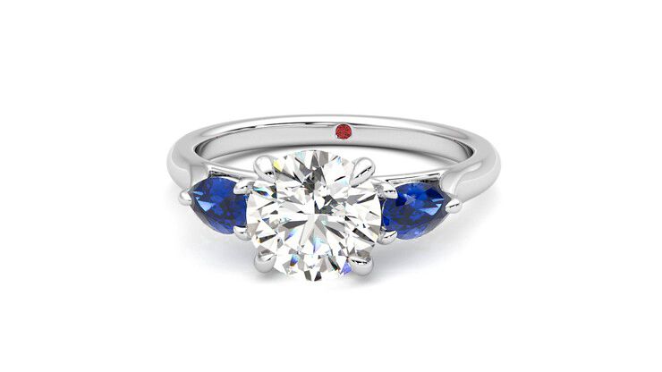 Taylor & Hart Affinity Round Engagement Ring 360 degree image 28
