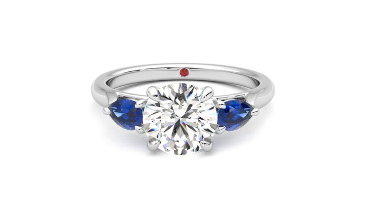 Taylor & Hart Affinity Round Engagement Ring 360 degree image 29