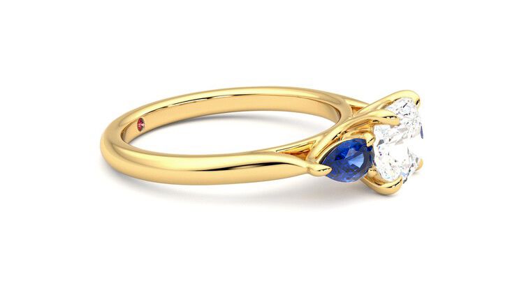 Taylor & Hart Affinity Cushion Engagement Ring 360 degree image 8
