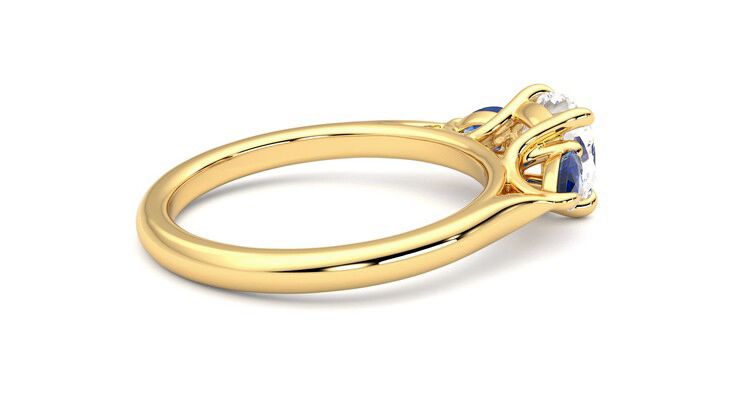 Taylor & Hart Affinity Cushion Engagement Ring 360 degree image 11