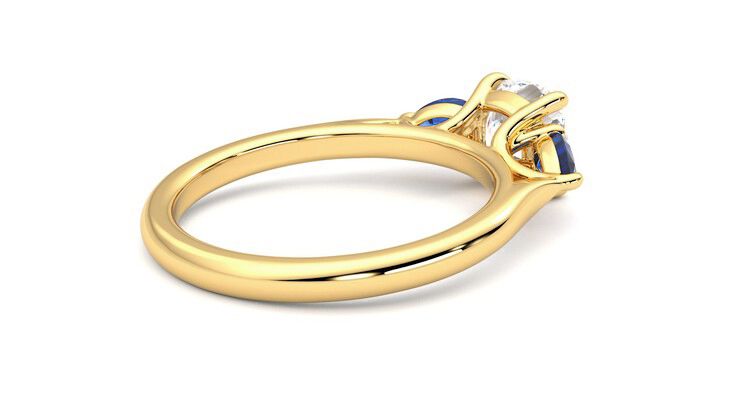 Taylor & Hart Affinity Cushion Engagement Ring 360 degree image 12