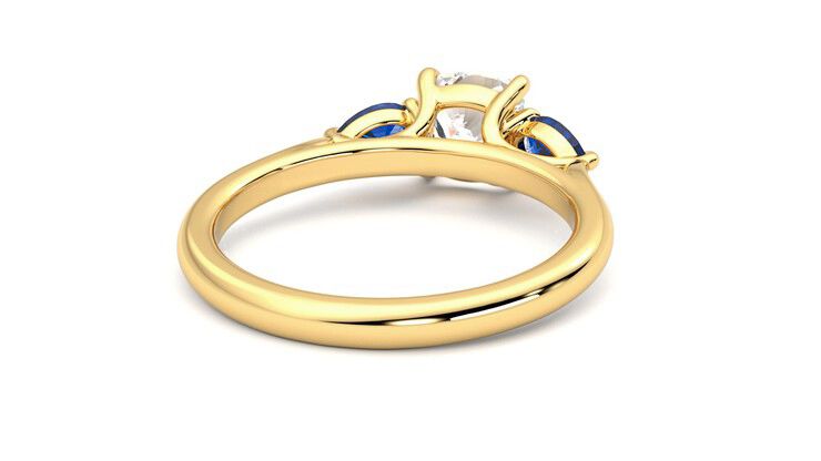 Taylor & Hart Affinity Cushion Engagement Ring 360 degree image 14