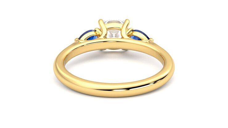 Taylor & Hart Affinity Cushion Engagement Ring 360 degree image 15