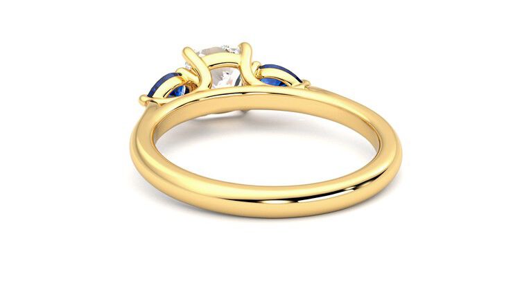 Taylor & Hart Affinity Cushion Engagement Ring 360 degree image 16
