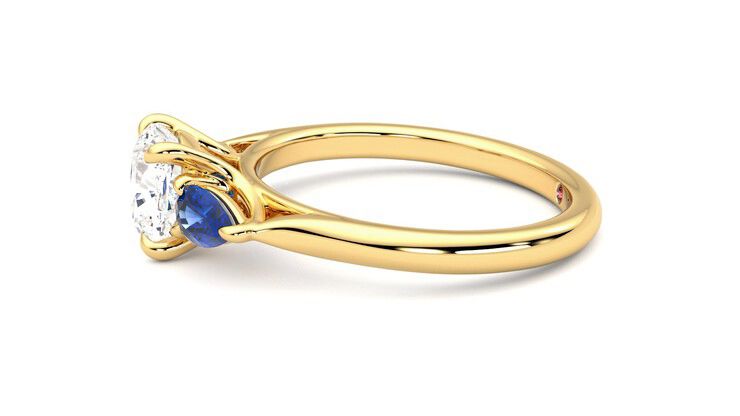 Taylor & Hart Affinity Cushion Engagement Ring 360 degree image 21