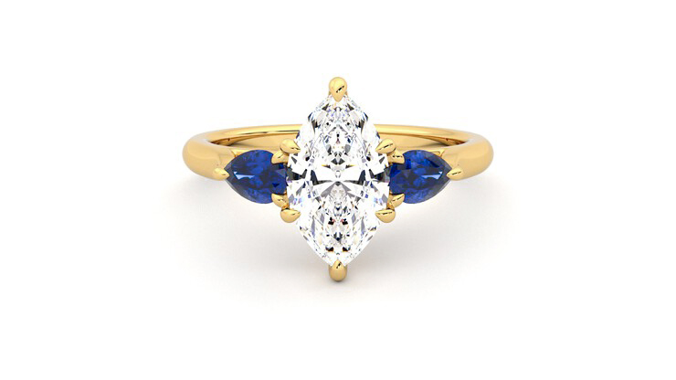 Taylor & Hart Affinity Marquise Engagement Ring 360 degree image 0
