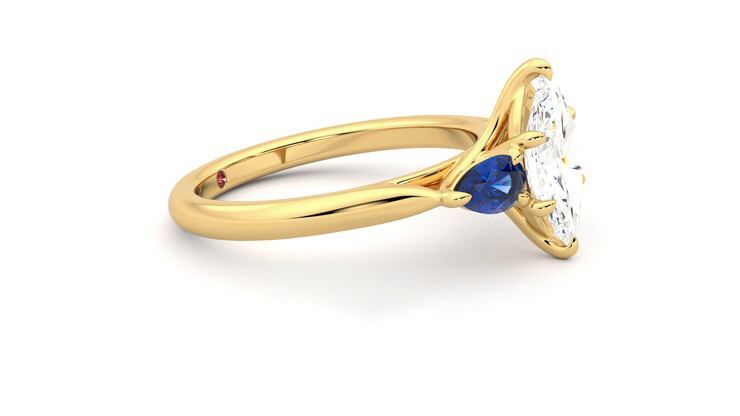 Taylor & Hart Affinity Marquise Engagement Ring 360 degree image 8