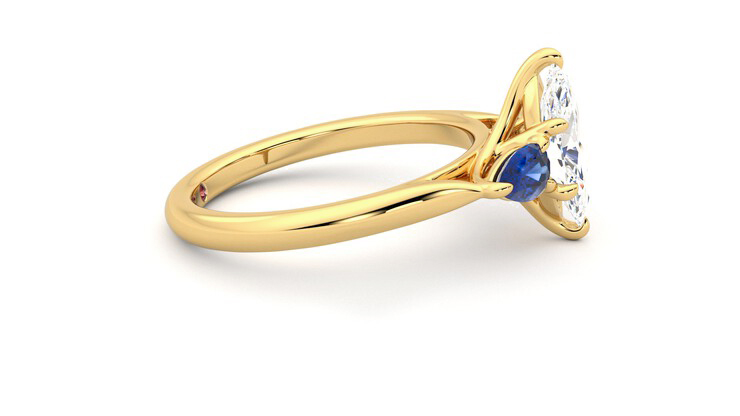 Taylor & Hart Affinity Marquise Engagement Ring 360 degree image 9
