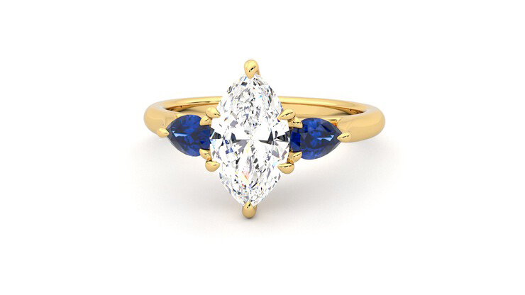 Taylor & Hart Affinity Marquise Engagement Ring 360 degree image 28