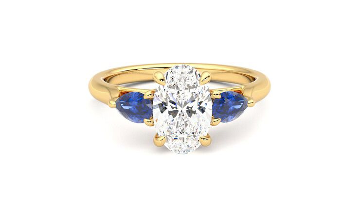 Taylor & Hart Affinity Oval Engagement Ring 360 degree image 1
