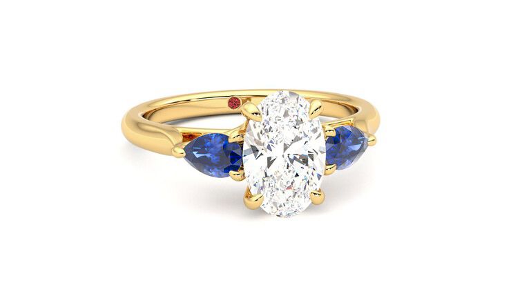 Taylor & Hart Affinity Oval Engagement Ring 360 degree image 3