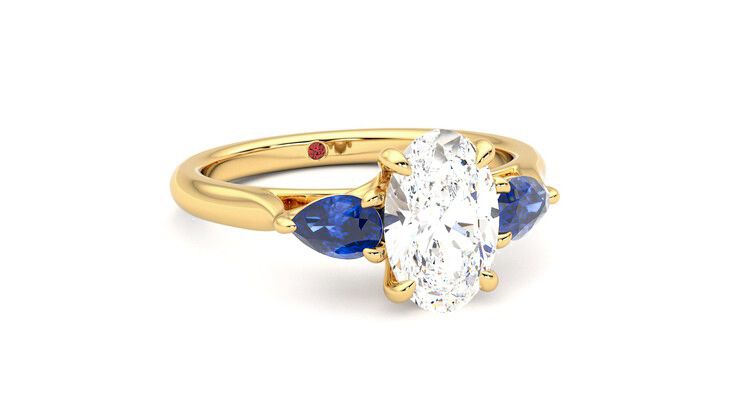 Taylor & Hart Affinity Oval Engagement Ring 360 degree image 4