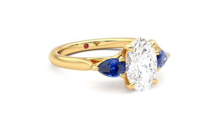 Taylor & Hart Affinity Oval Engagement Ring 360 degree image 5