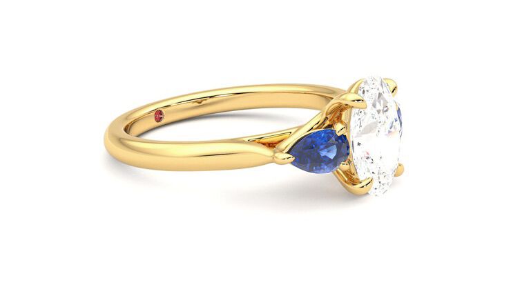 Taylor & Hart Affinity Oval Engagement Ring 360 degree image 7