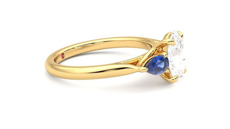 Taylor & Hart Affinity Oval Engagement Ring 360 degree image 8